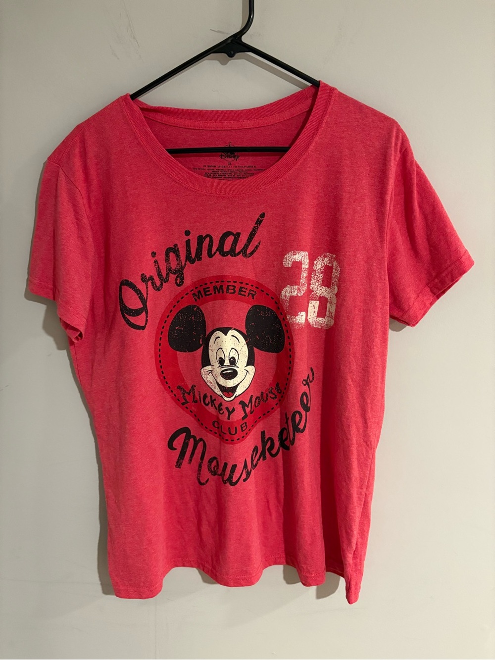 Disney Mickey Mouse Original Mouseketeer 28 Graphic T-Shirt Women’s XL Red